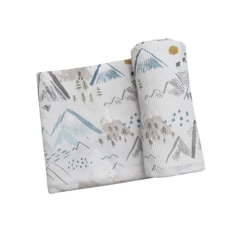 Mountains Swaddle Blanket: Multi Color