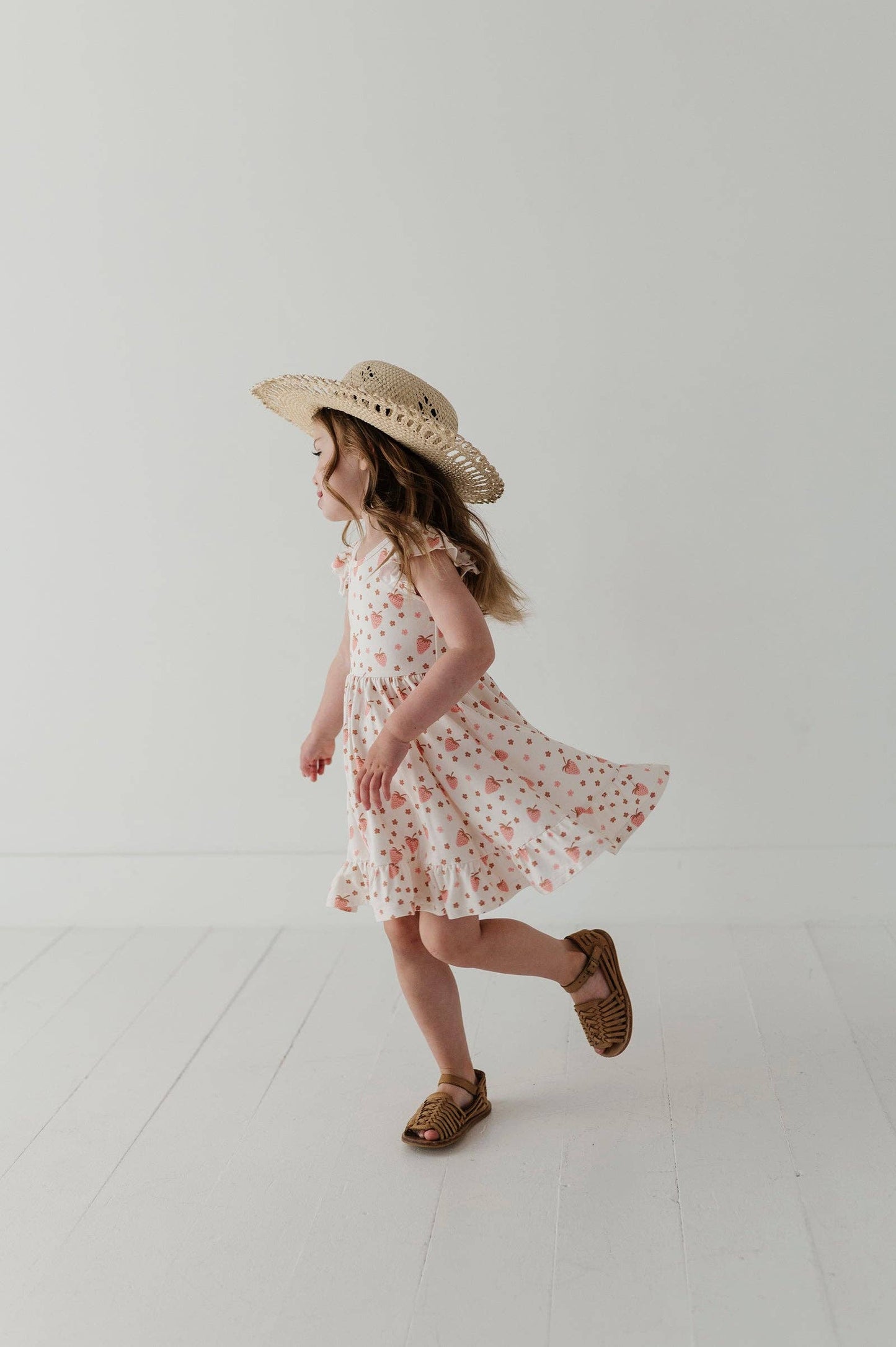 Strawberries Sleeveless Twirl Dress
