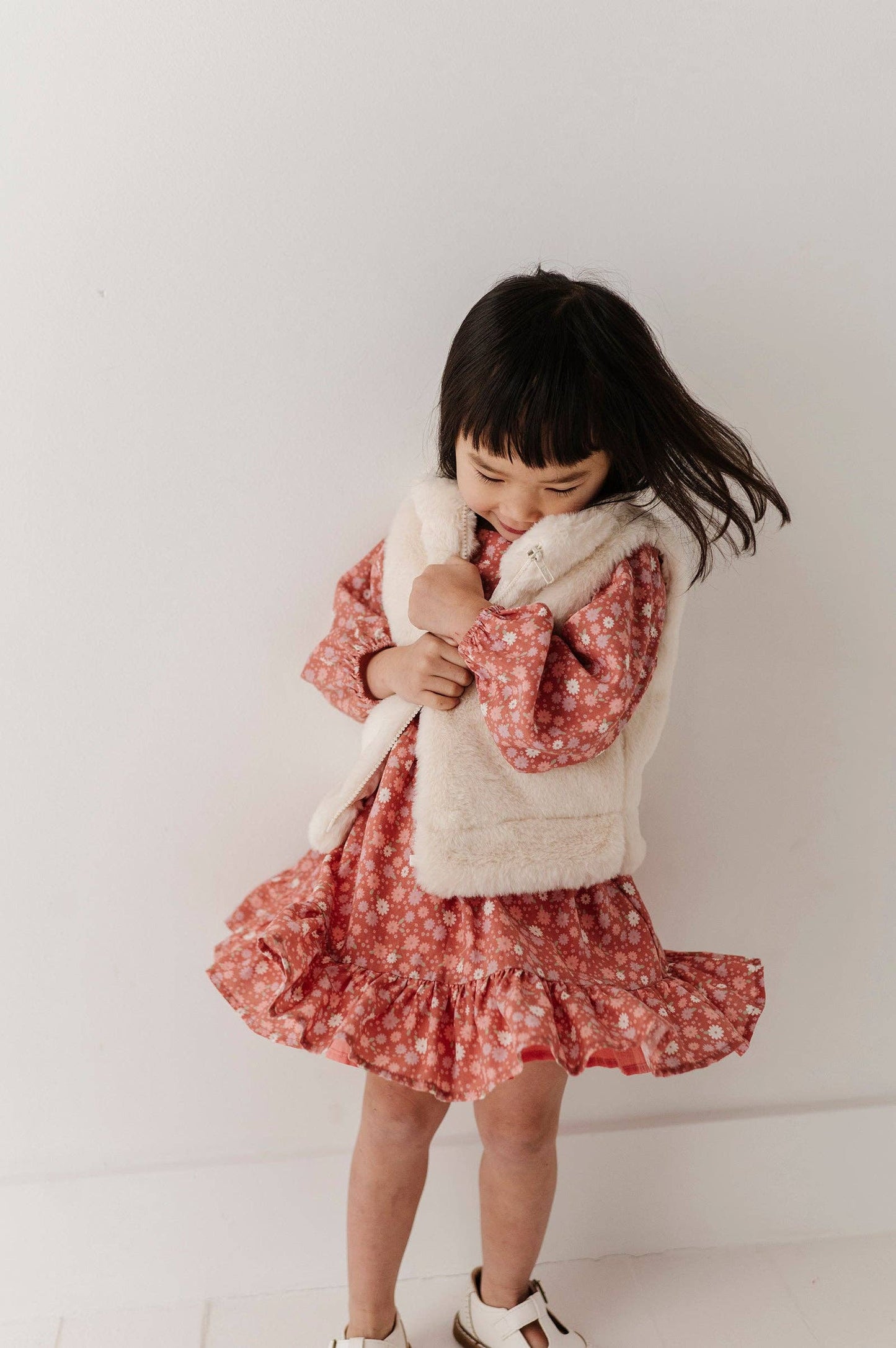 Cream Faux Fur Vest