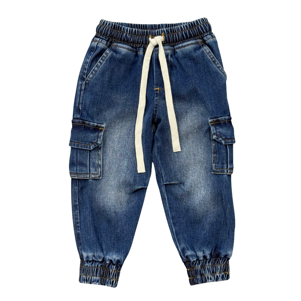 Dark Blue Wash Denim Jogger