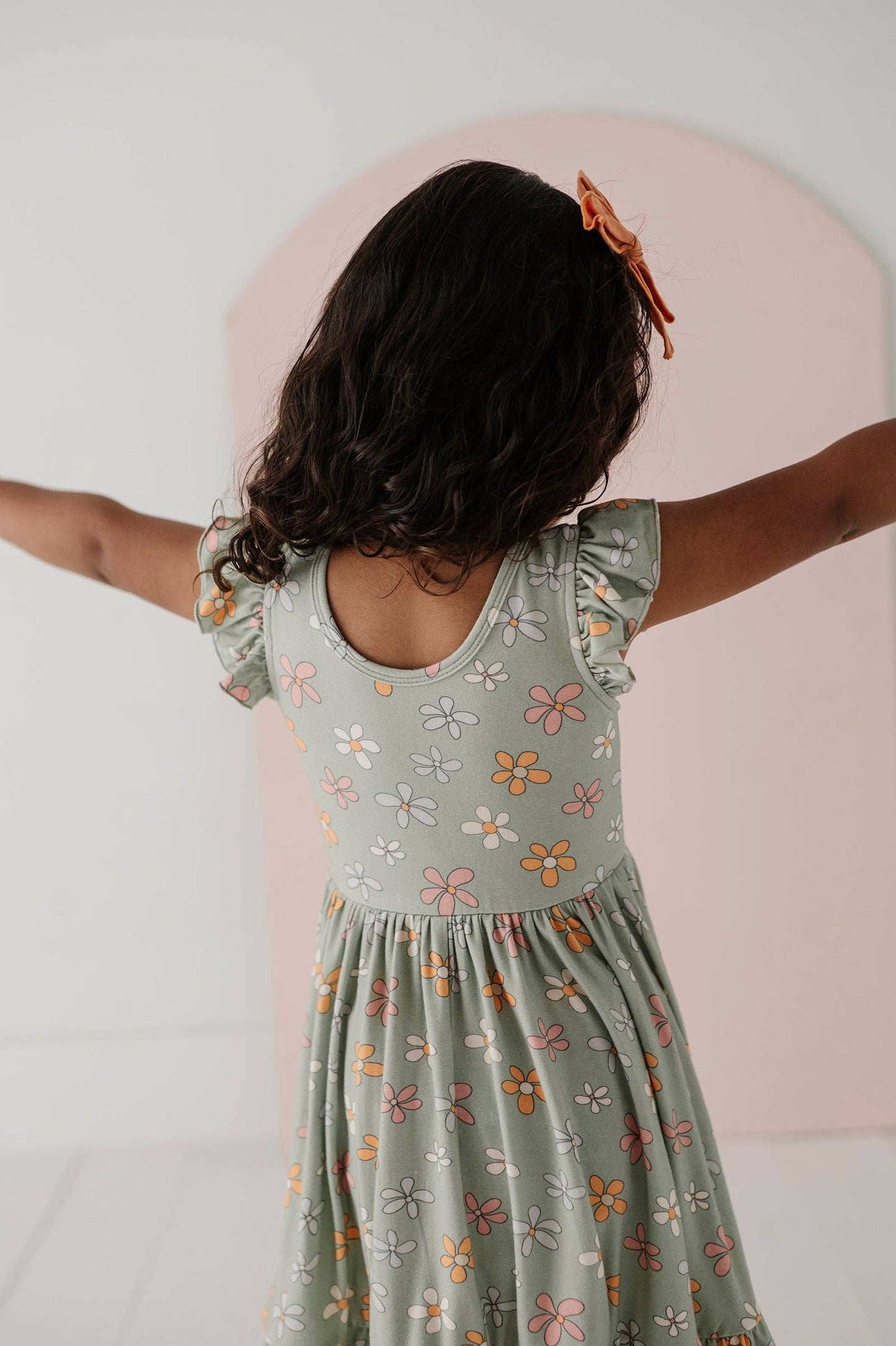 Sketched Daisy Sleeveless Twirl Dress