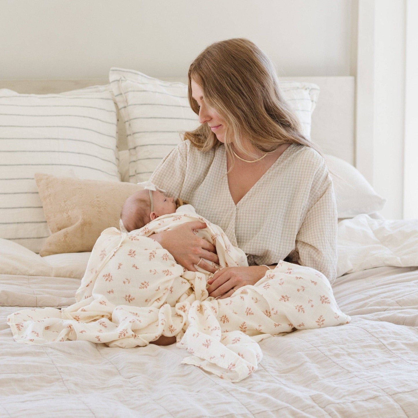 Bamboo Rayon Muslin Swaddle - Floret
