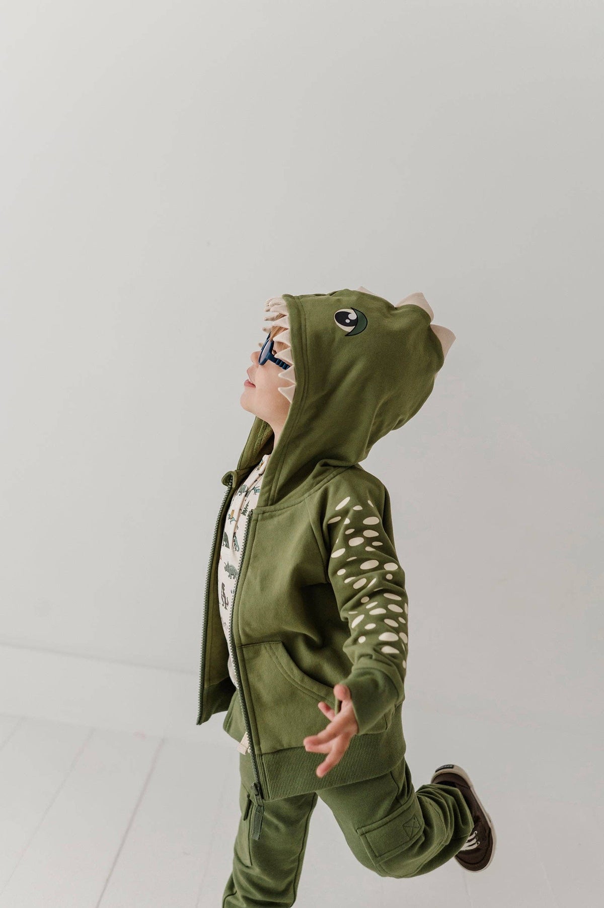Green Dinosaur Hooded Jacket