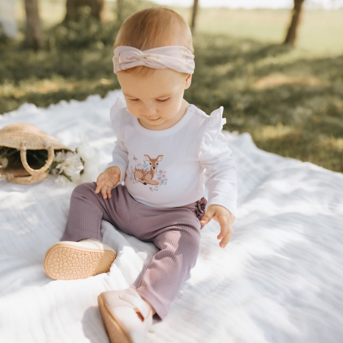 Fall Fawn 2pc LunaKnit Bodysuit Set lifestyle