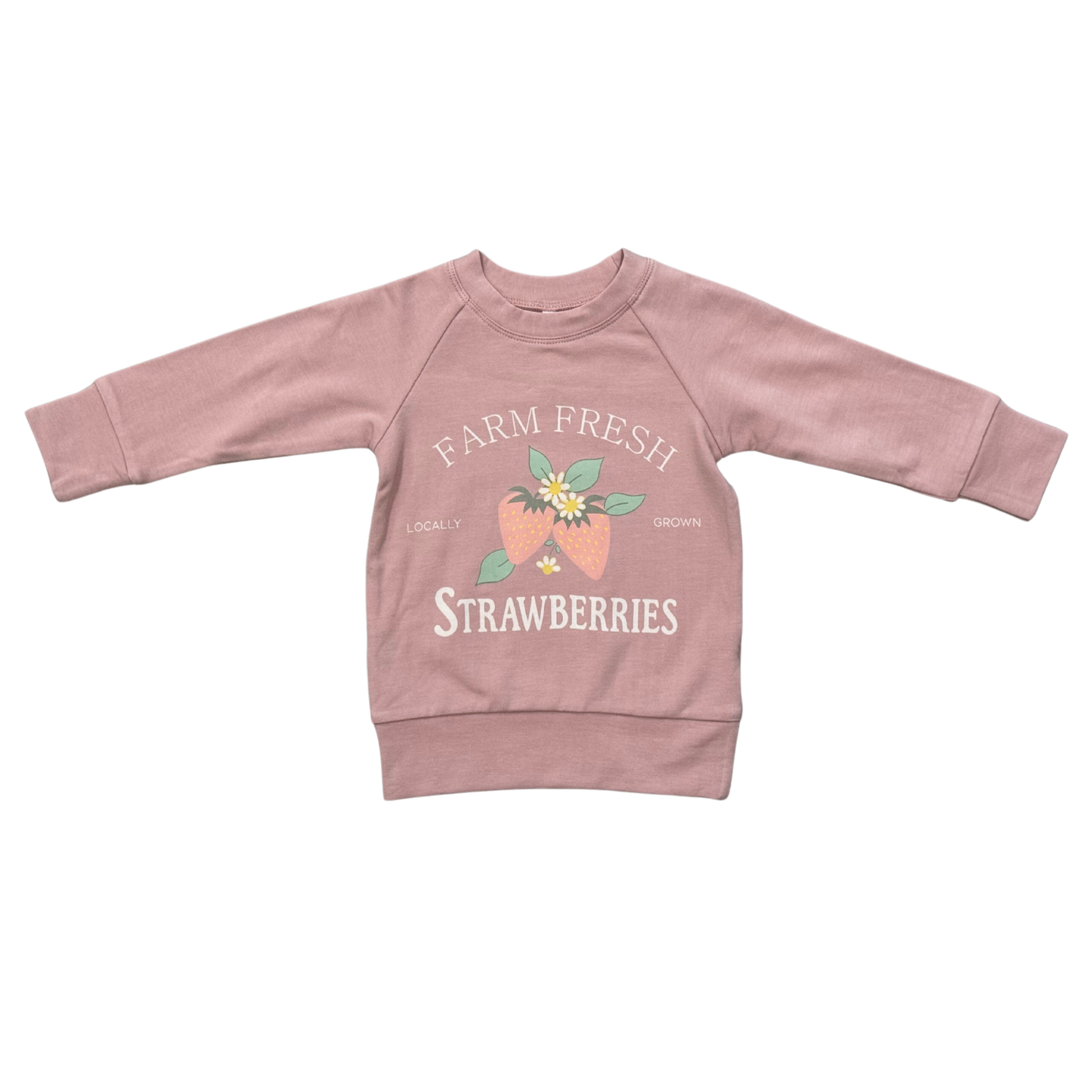 Farm Fresh Strawberries Raglan Sweatshirt