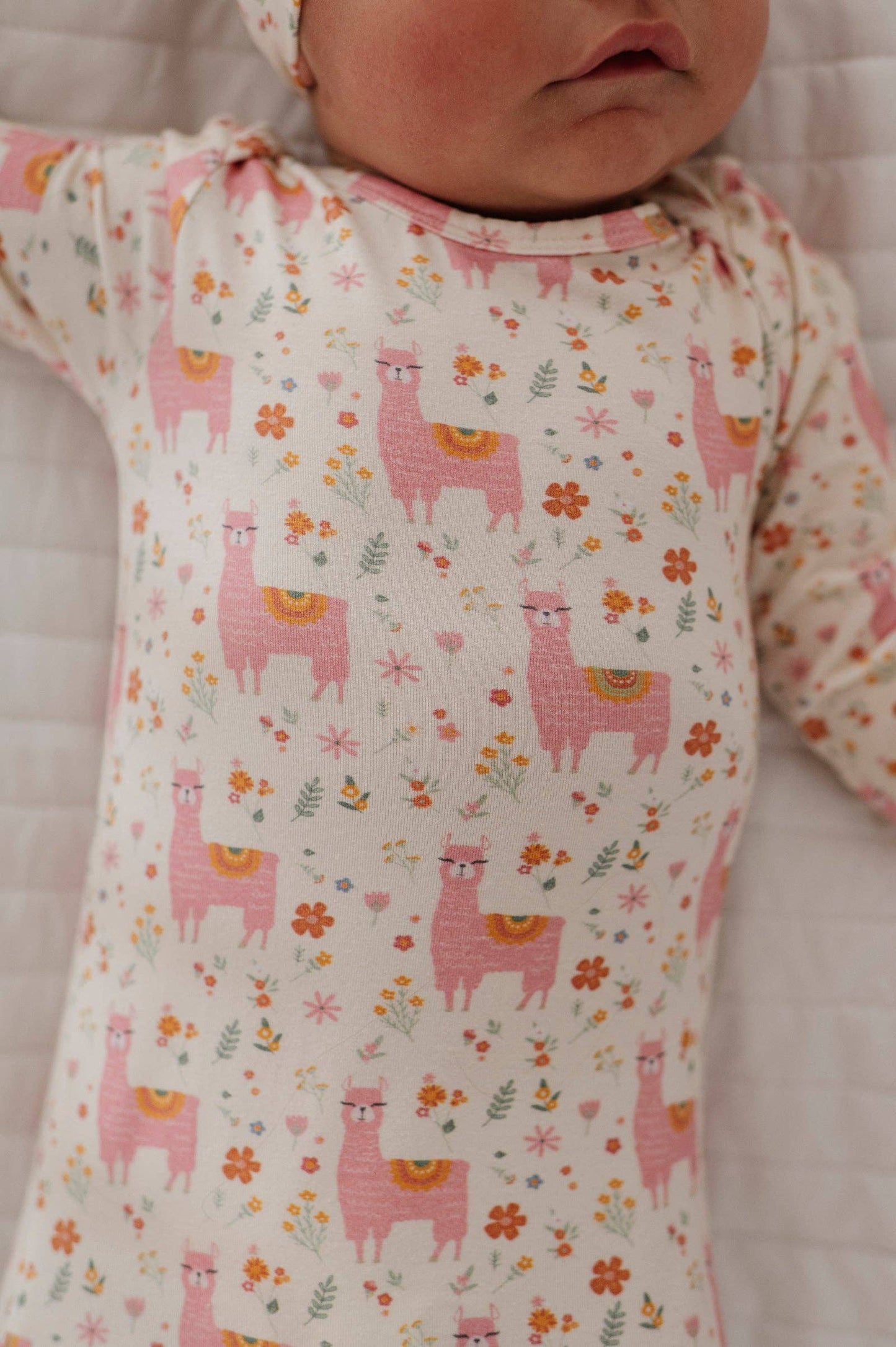 Pink Llamas Bamboo Knotted Sleeper