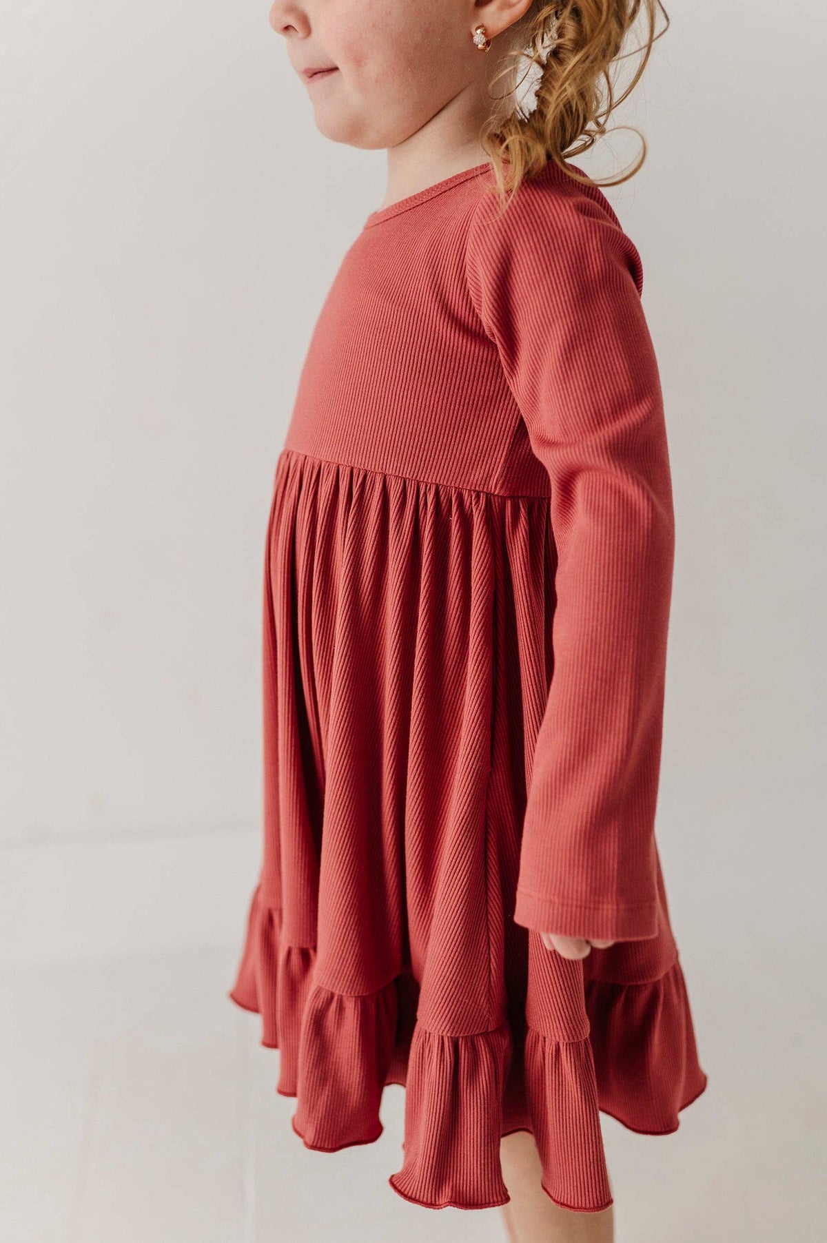 Dusty Cedar Ribbed Ballet Dress