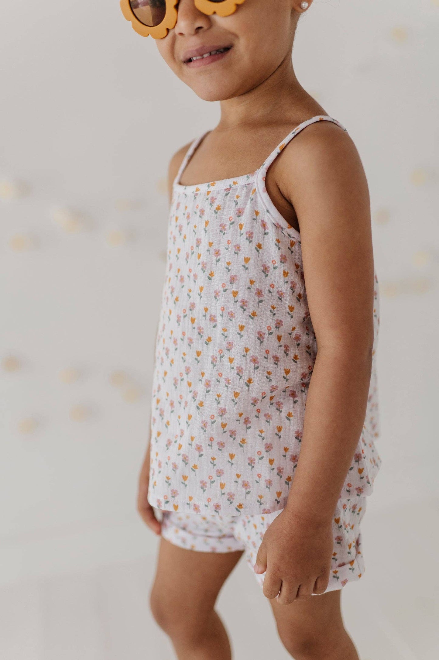 Mini Daisy Gauze Tank & Short Set
