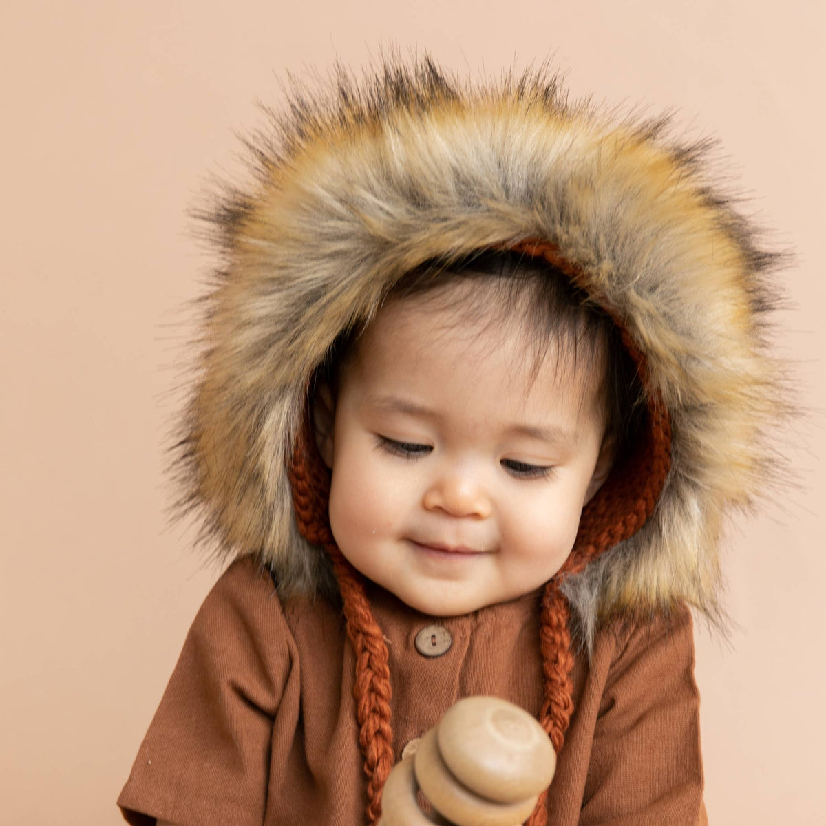 Organic Lennon Lion Baby Bonnet
