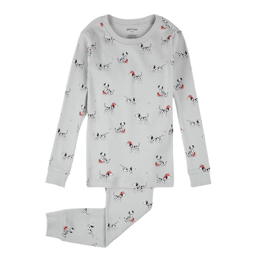 Light Grey Dalmatian Firefighter Pajama Set