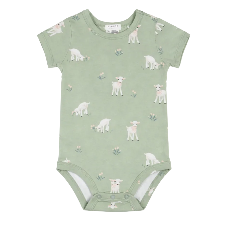 Green Field Lambs S/S Onesie