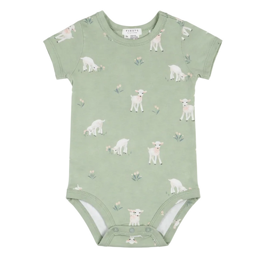 Green Field Lambs S/S Onesie