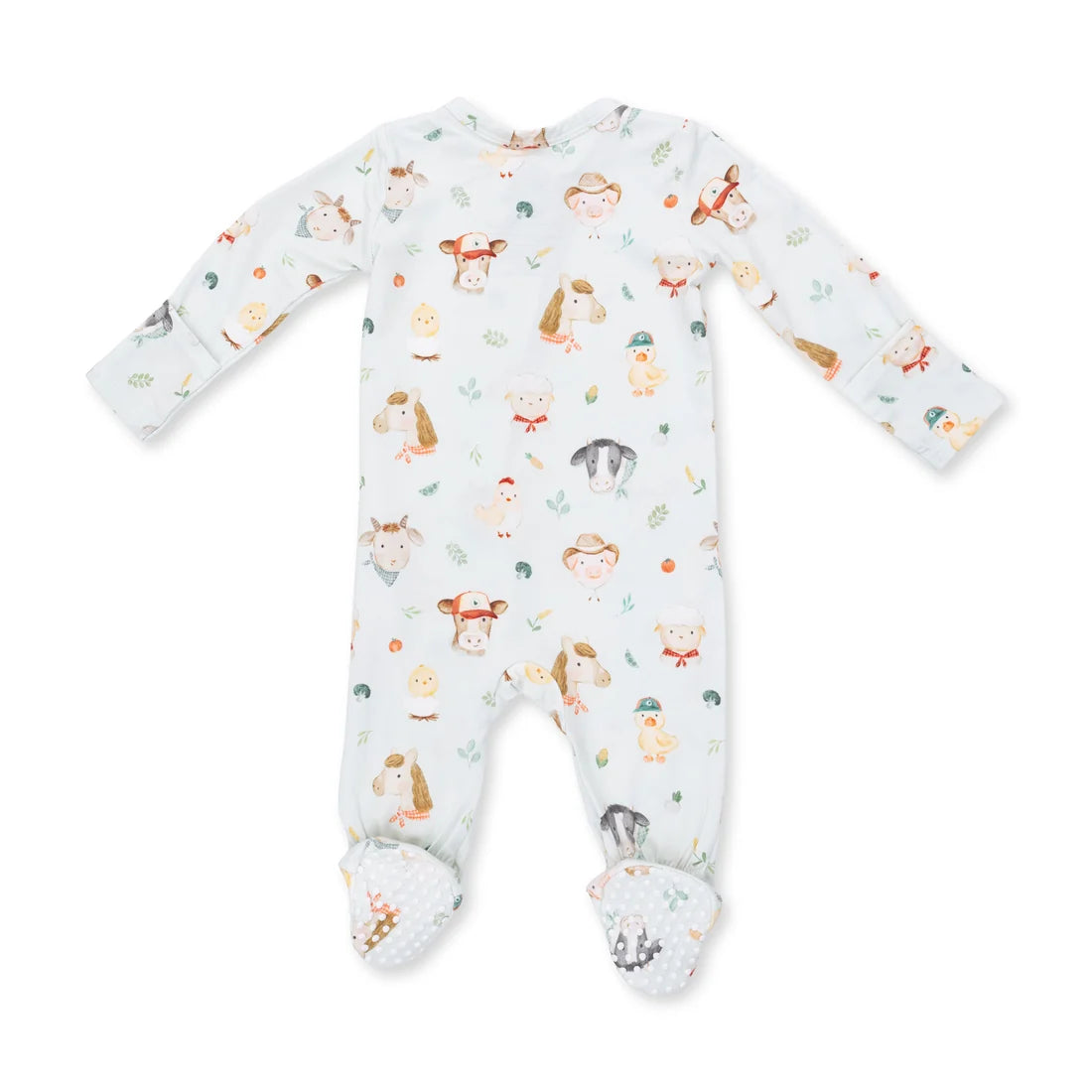 Baby Farm Faces 2 Way Zipper Footie