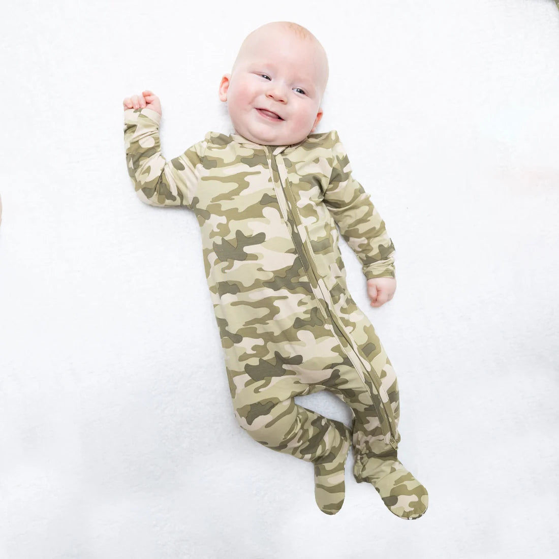 Camo 2 Way Zipper Footie