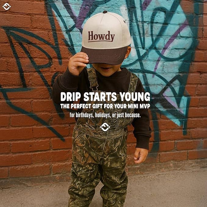 Kids Vintage Howdy Snapback Cap