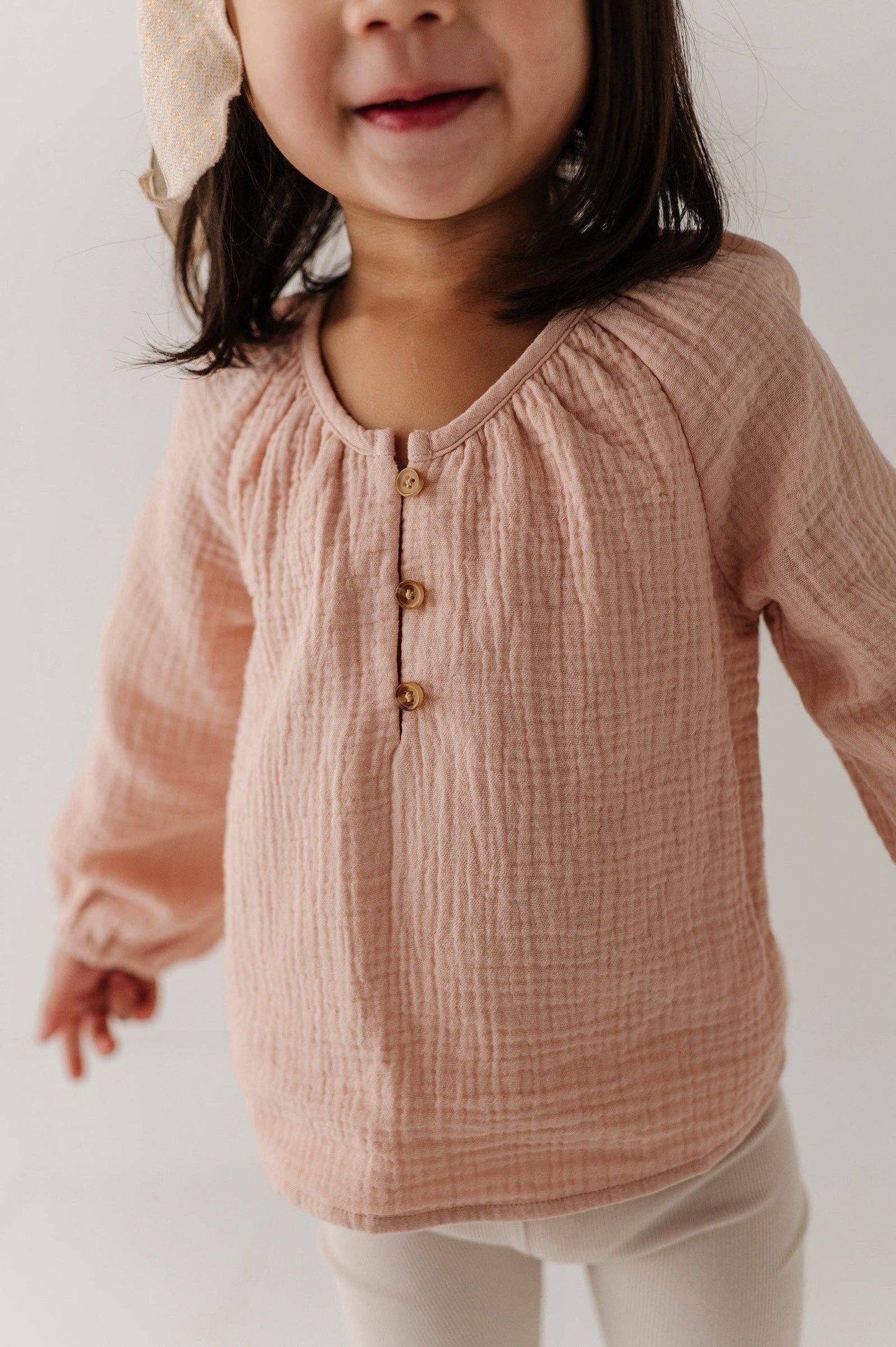 Blush Cotton Gauze Blouse