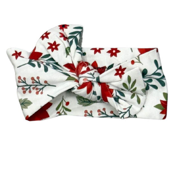 Poinsettia Bamboo Knot Headband