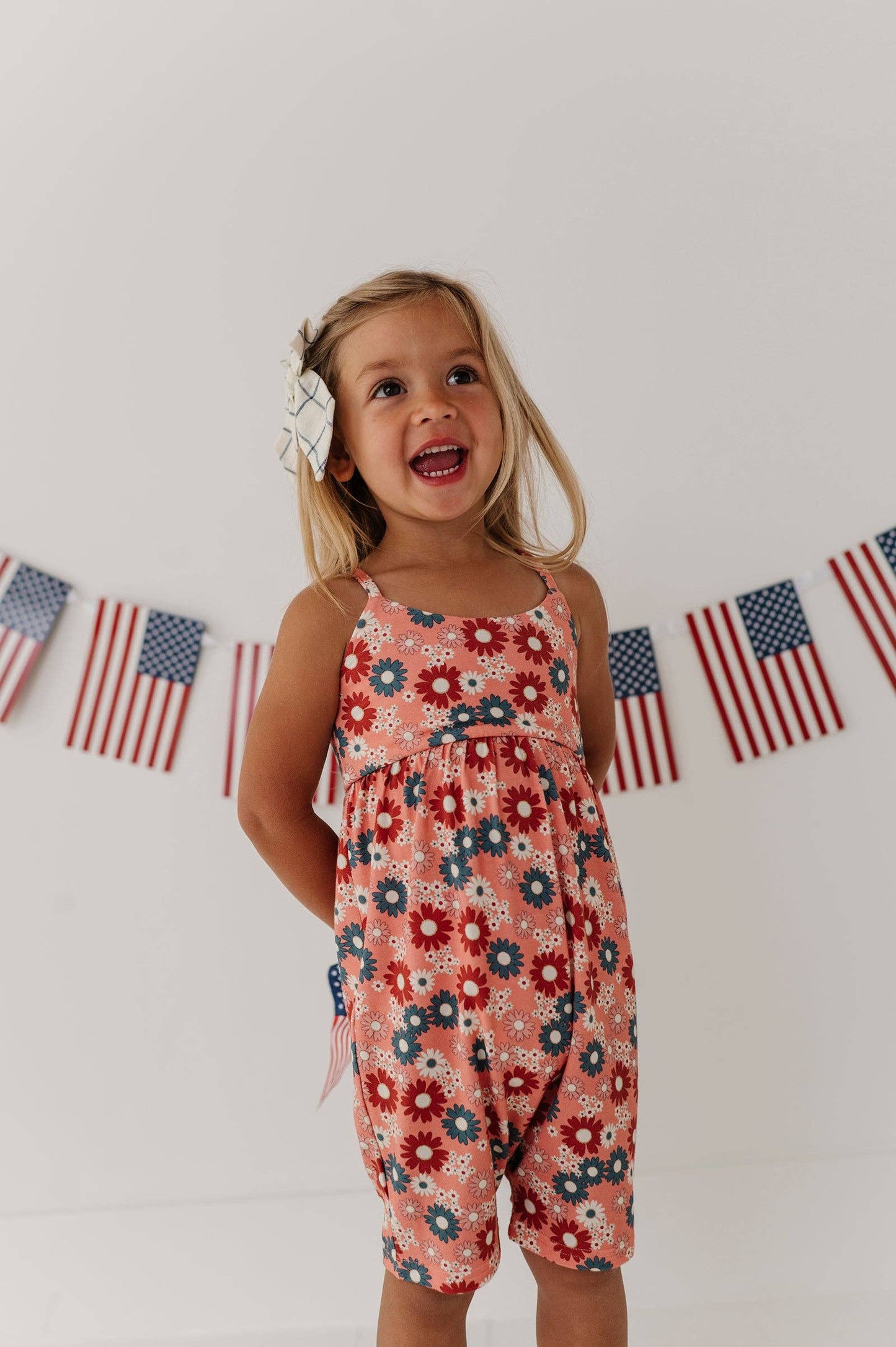 Zoey Daisy Tie-Back Romper
