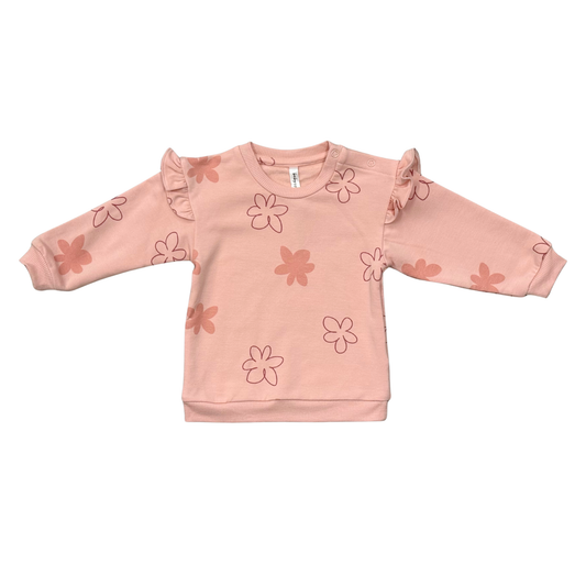 Daisy Doodle Ruffle Sweatshirt