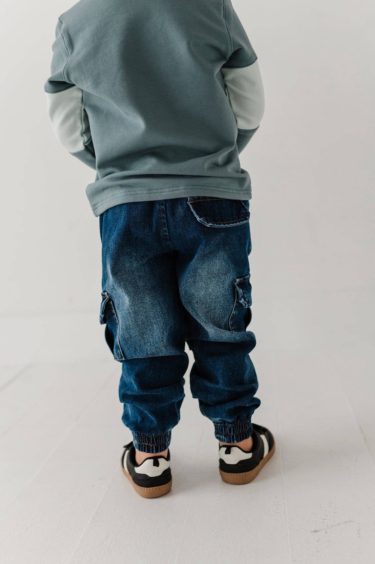 Dark Blue Wash Denim Jogger