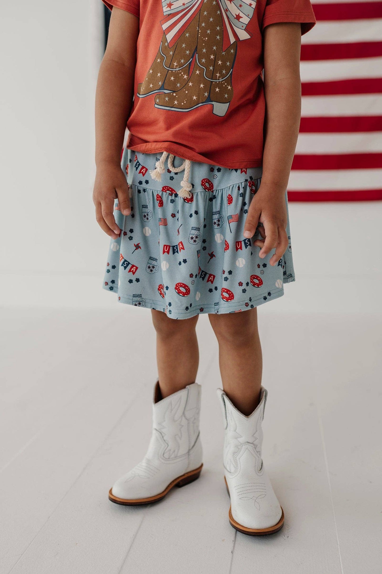 USA Summer Bamboo Skort
