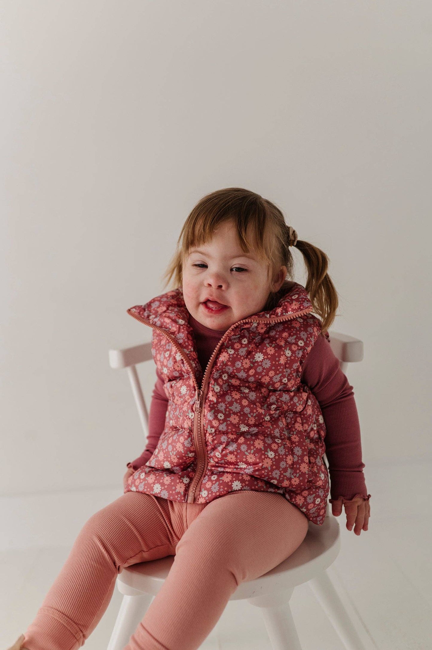Tiny Petals Puffer Vest