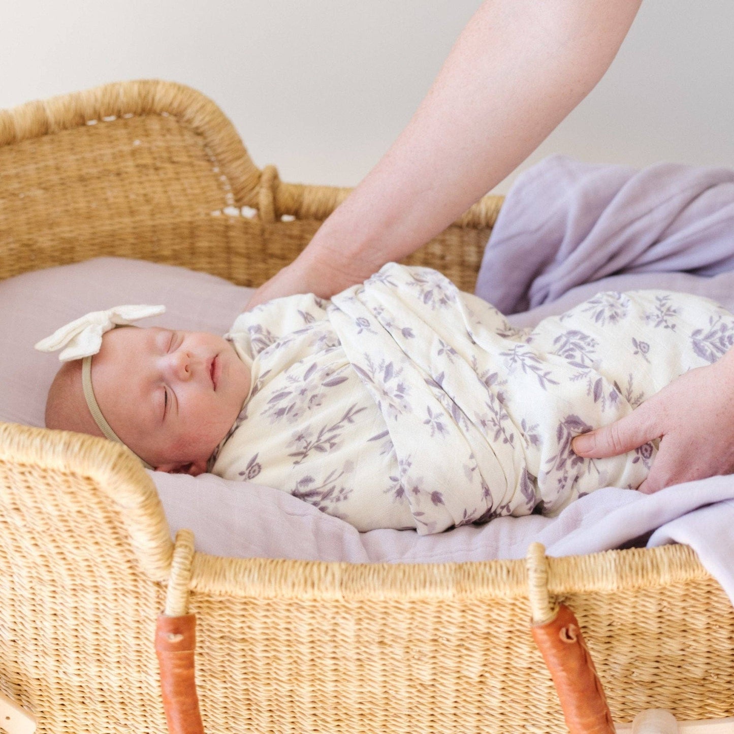 Bamboo Rayon Muslin Swaddle - Forget-Me-Not