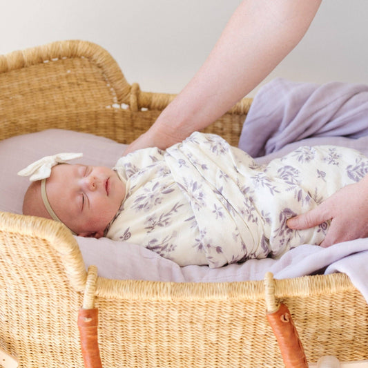 Bamboo Rayon Muslin Swaddle - Forget-Me-Not