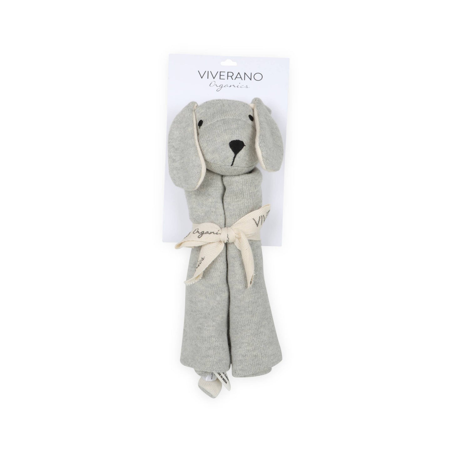 Organic Cotton Lovey - Heather Grey Puppy Dog