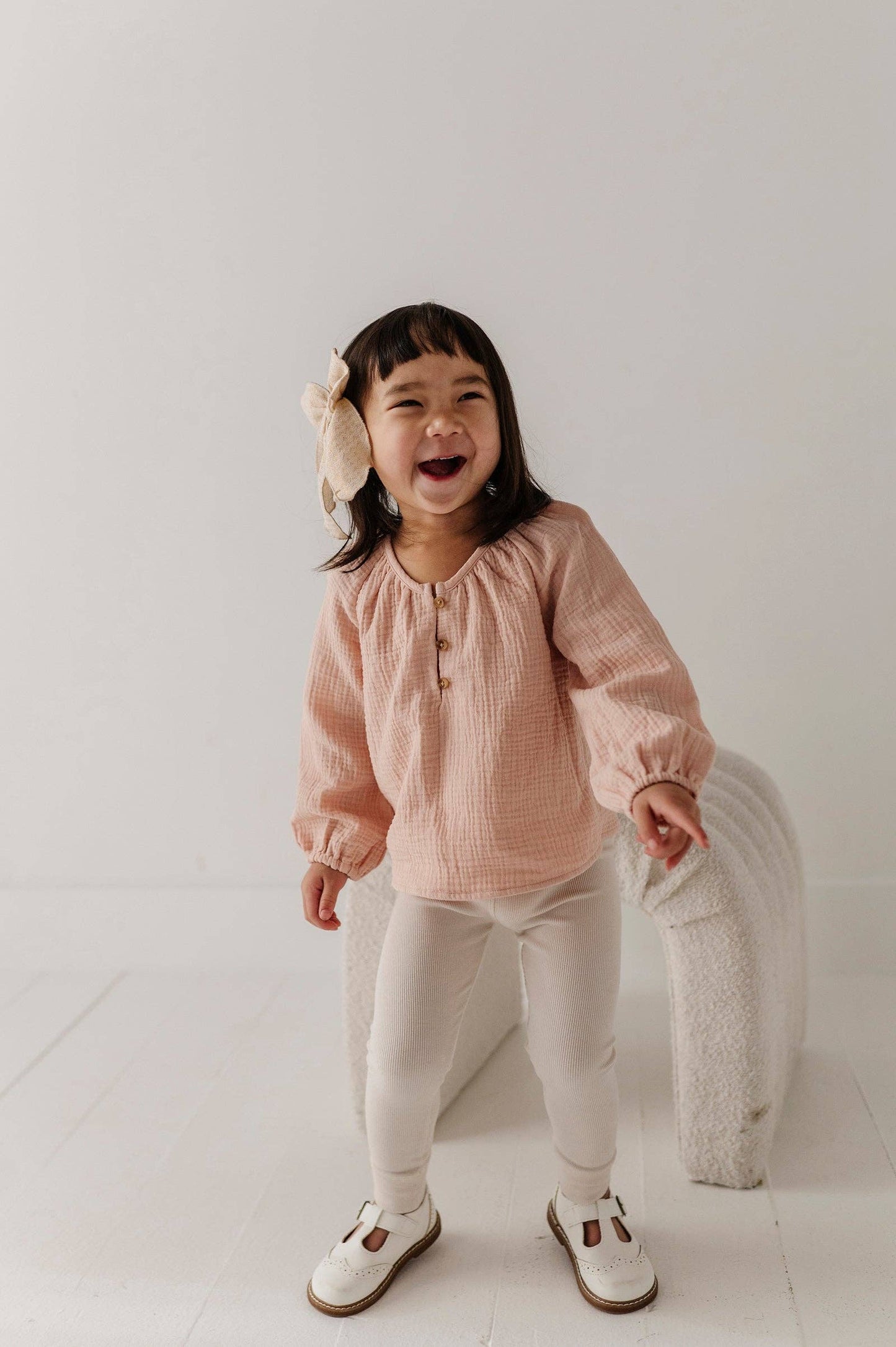 Blush Cotton Gauze Blouse