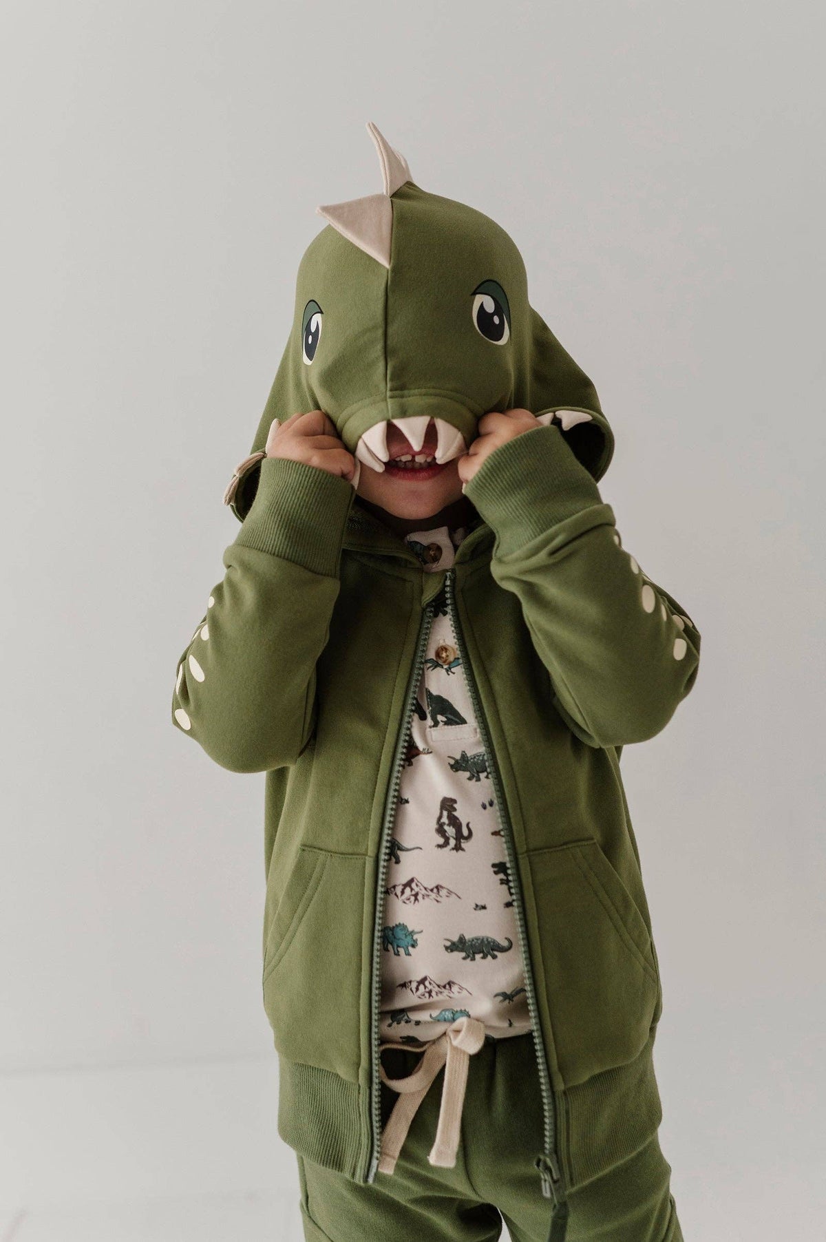 Green Dinosaur Hooded Jacket