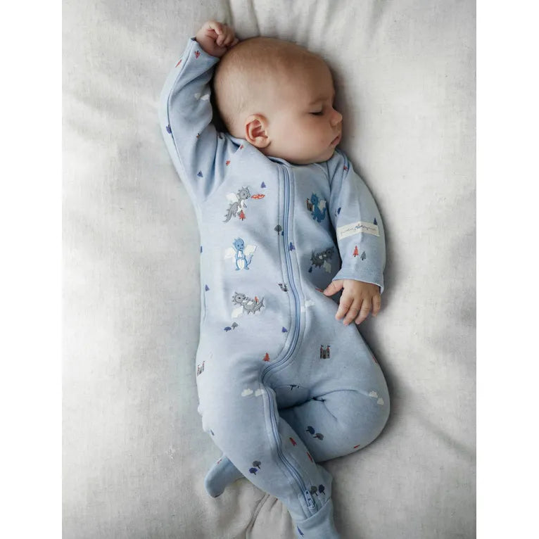 Organic Thick Zip Growsuit - Castle