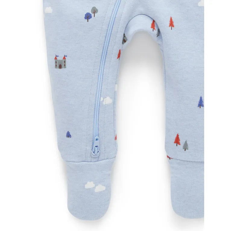 Organic Thick Zip Growsuit - Castle