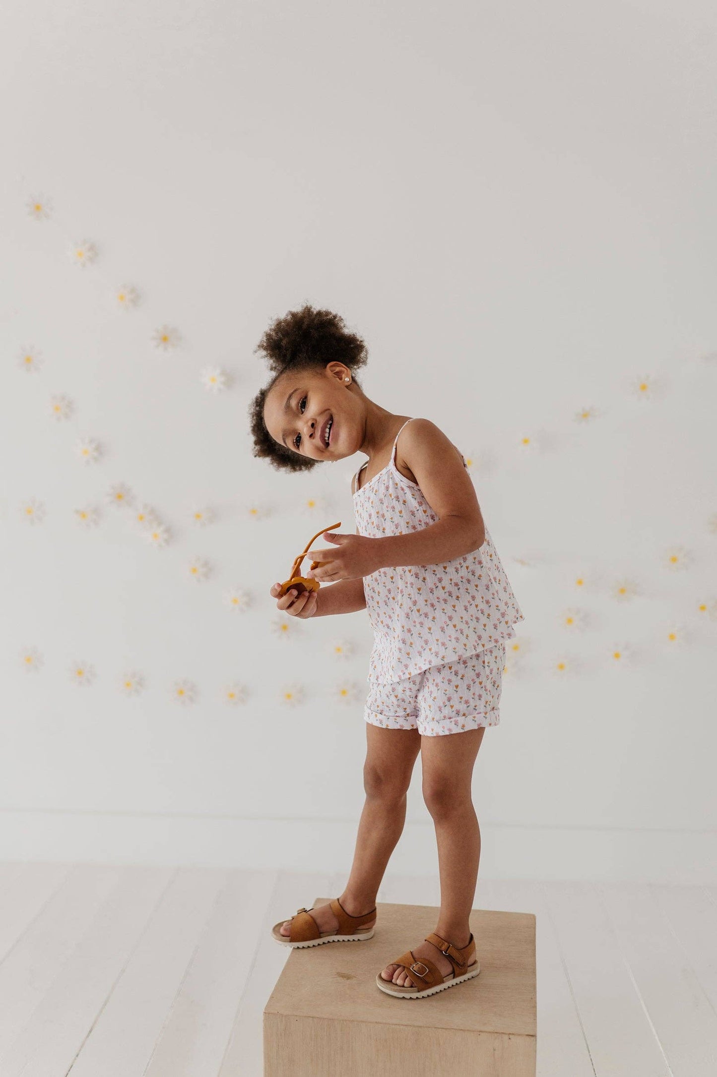 Mini Daisy Gauze Tank & Short Set