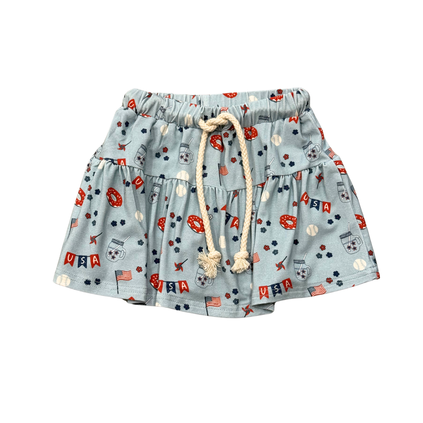 USA Summer Bamboo Skort