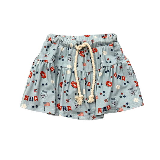 USA Summer Bamboo Skort