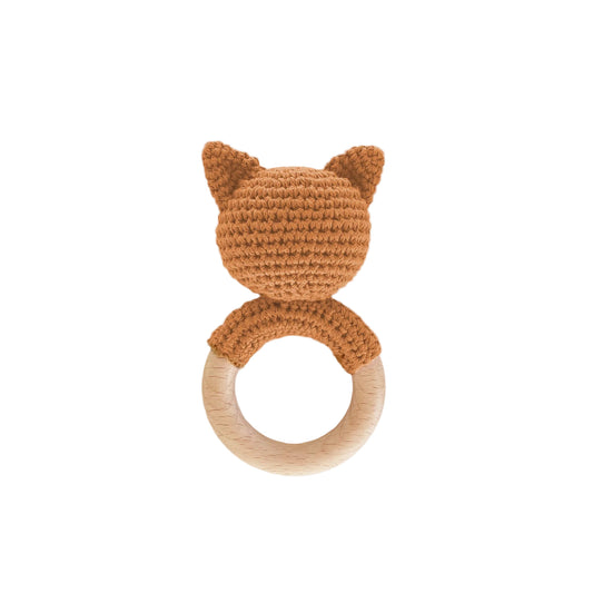 Organic Fox Crochet Teether