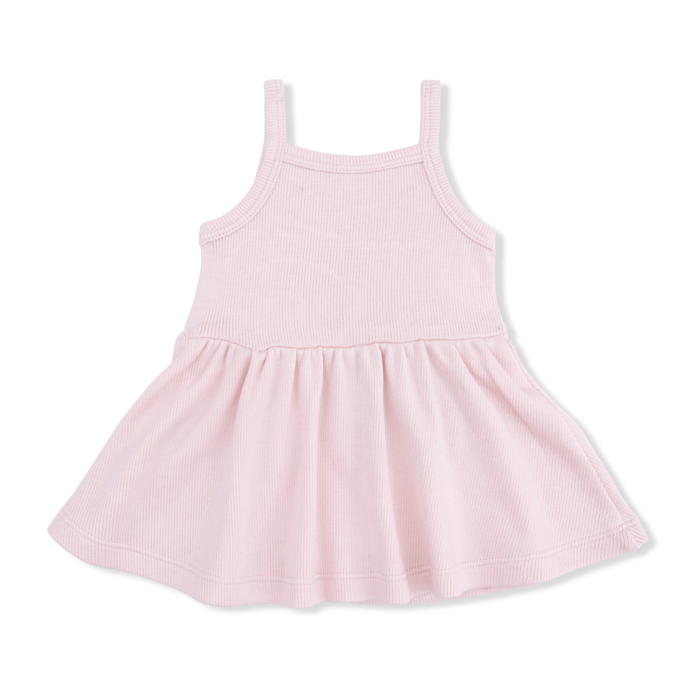 Solid Veiled Pink Tank with Peplum