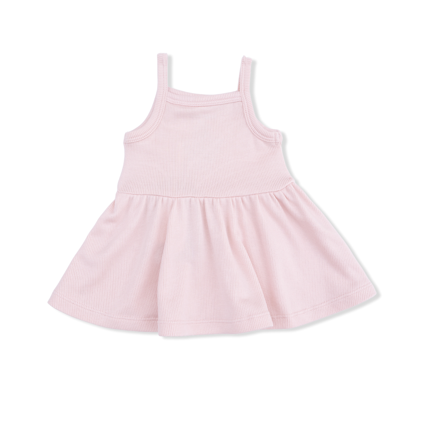 Solid Veiled Pink Tank with Peplum