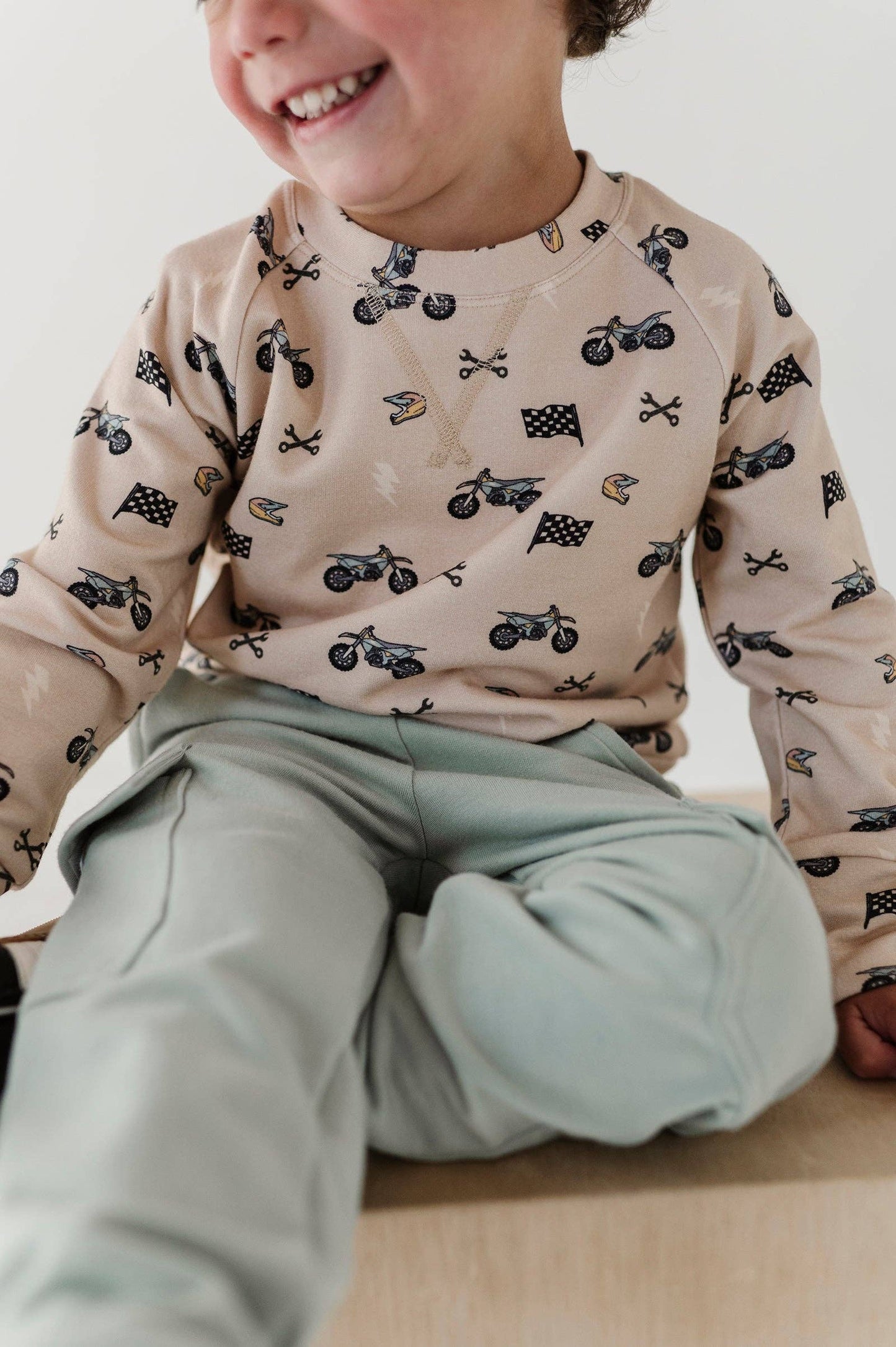 Dirt Bikes Raglan Sweatshirt