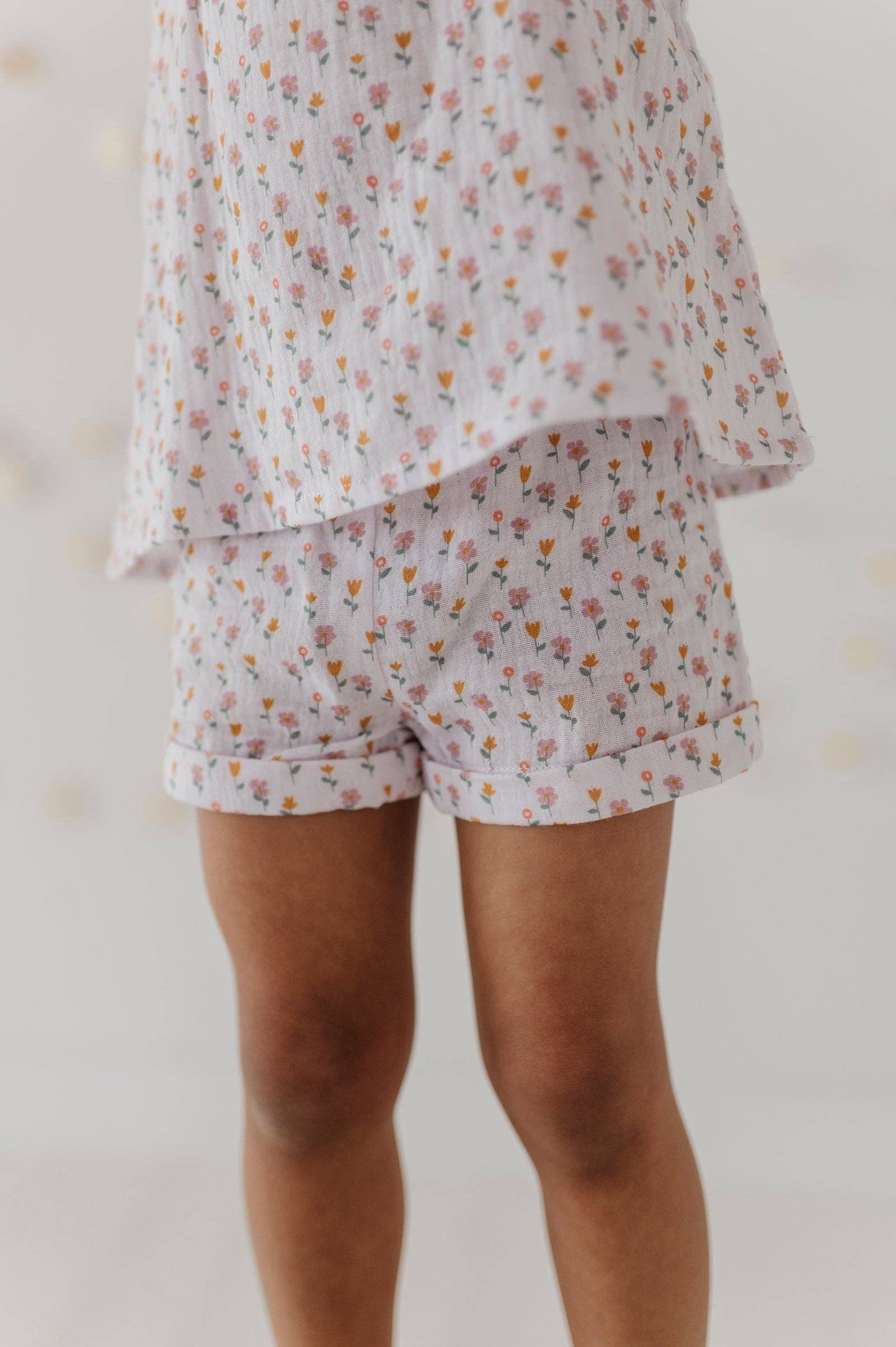 Mini Daisy Gauze Tank & Short Set