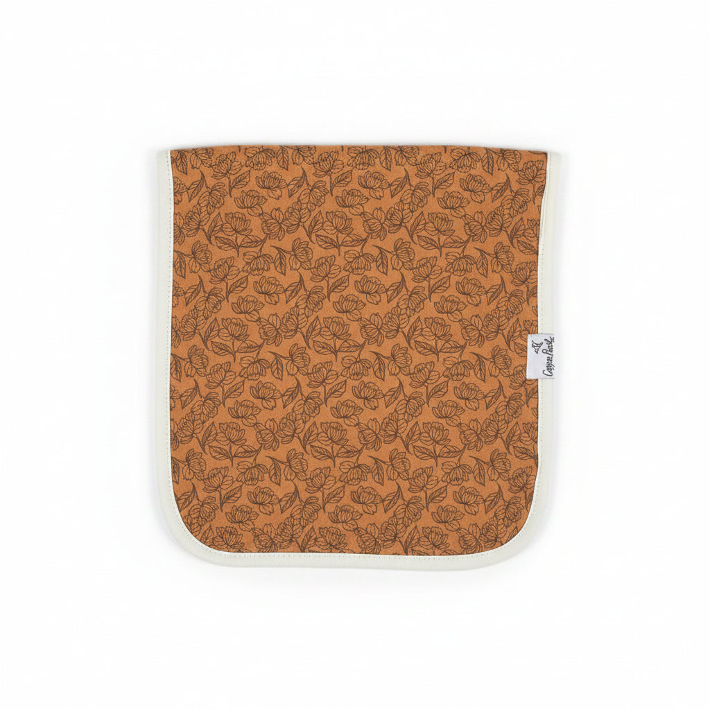 Premium Burp Cloth - Golden Floral