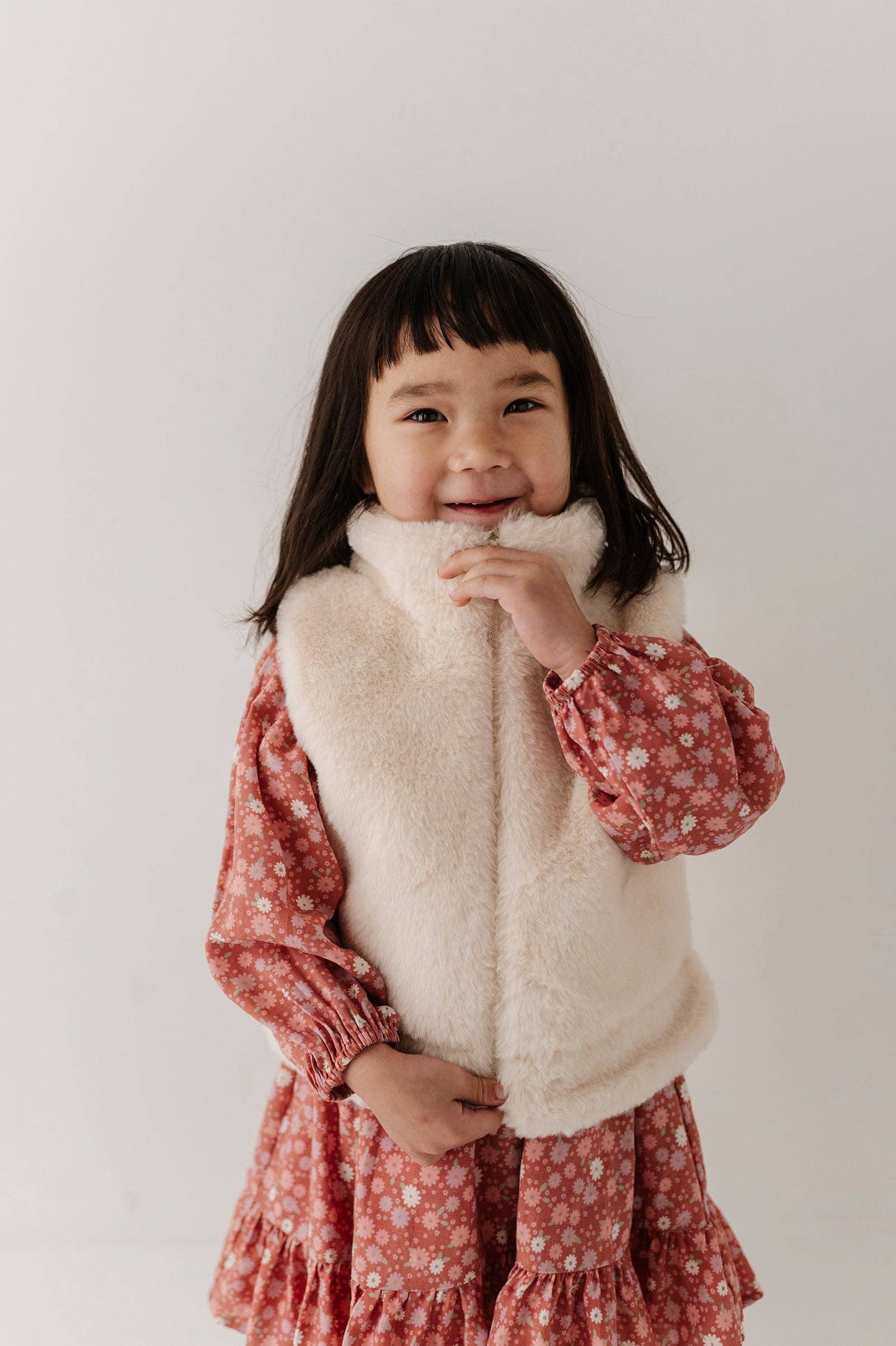 Cream Faux Fur Vest