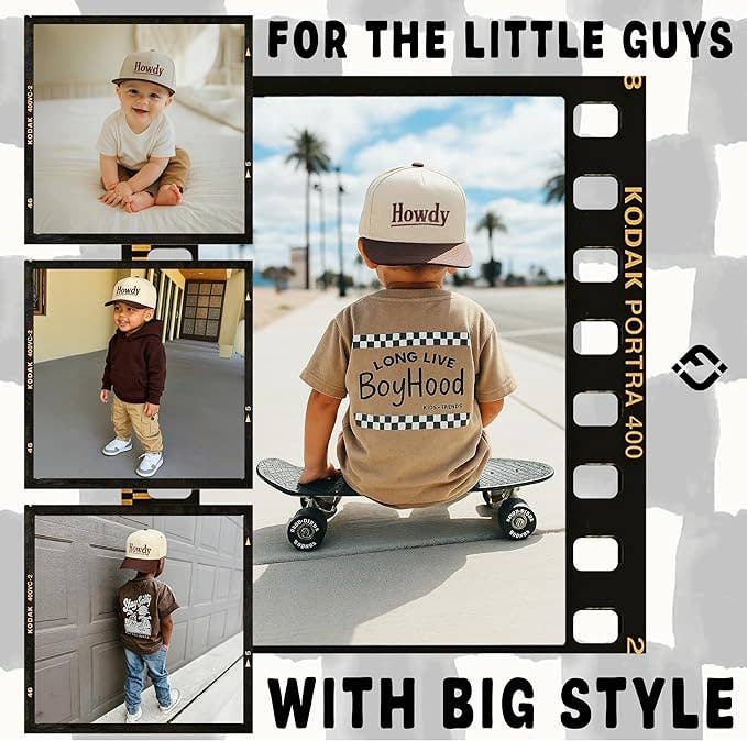 Kids Vintage Howdy Snapback Cap