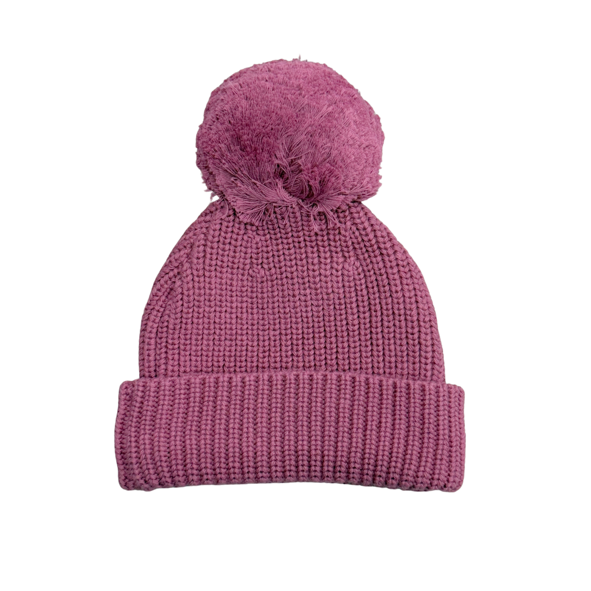 Vintage Plum Knit Pom Hat
