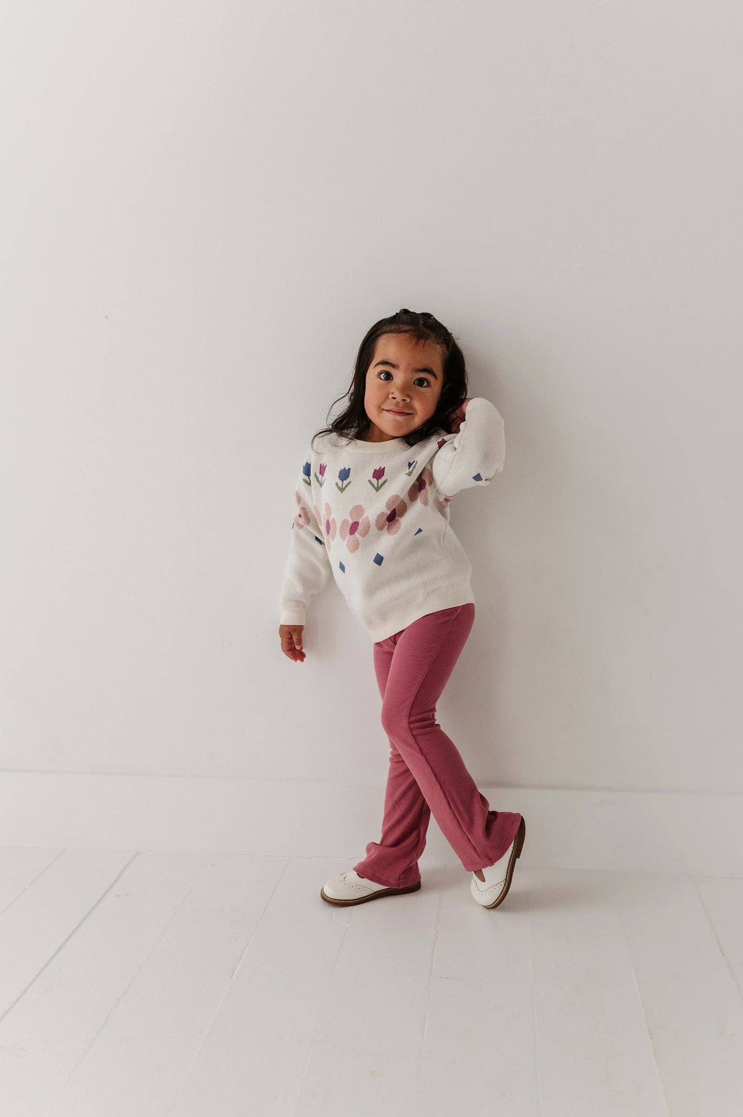 Mesa Rose Rib Flare Pants