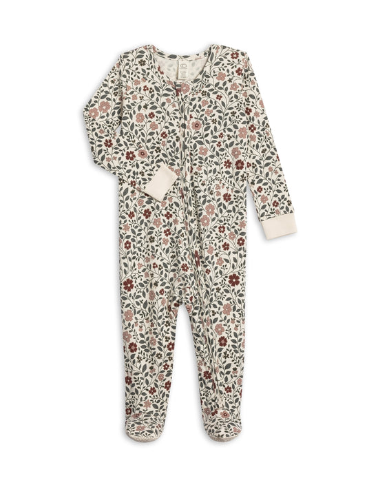 Organic Baby Peyton Footed Sleeper - Daphne Floral