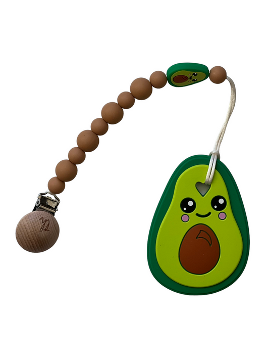 Teether & Clip Set- Avocado