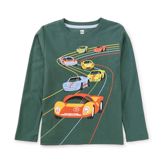 BB Le Mans Race Graphic Tee: SILVER PINE