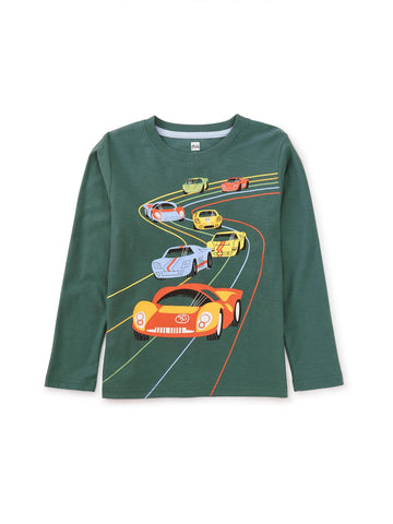 Le Mans Race Graphic Tee: SILVER PINE